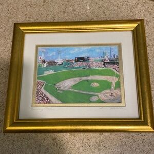 Signed artwork of Fenway Park